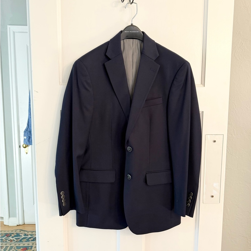 Men’s 34R Pronto Uomo Wool Blend Navy Blazer